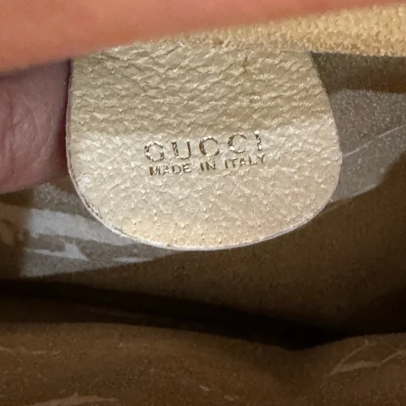 Authentic Gucci Beige Leather Tote Bag with Bamboo Handles - Picture 11 of 14